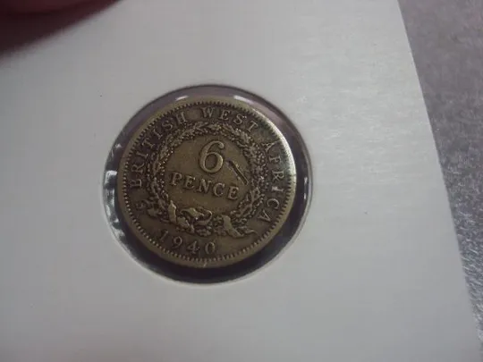 монета британская западная африка 6 пенсов 1940 №8045 З аукціону