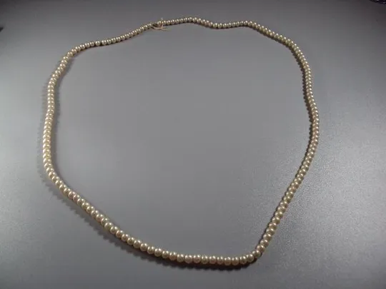 Бижутерия бусы под жемчуг стекло в один ряд длина 86 см №11803 Ціна