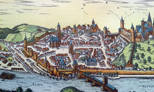 План карта Майсена 1570 р. копія 1938 р. Лейпциг Fv8.9 Продаж