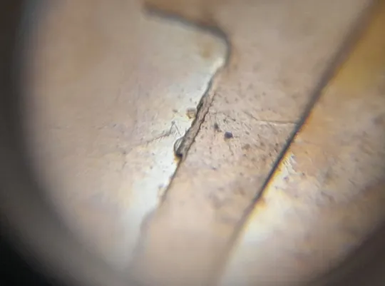 (6896) 1 євроцент 2021 Австрія, викрошки та розколи на "1" (1 евроцент 2021 Австрия, брак) З аукціону