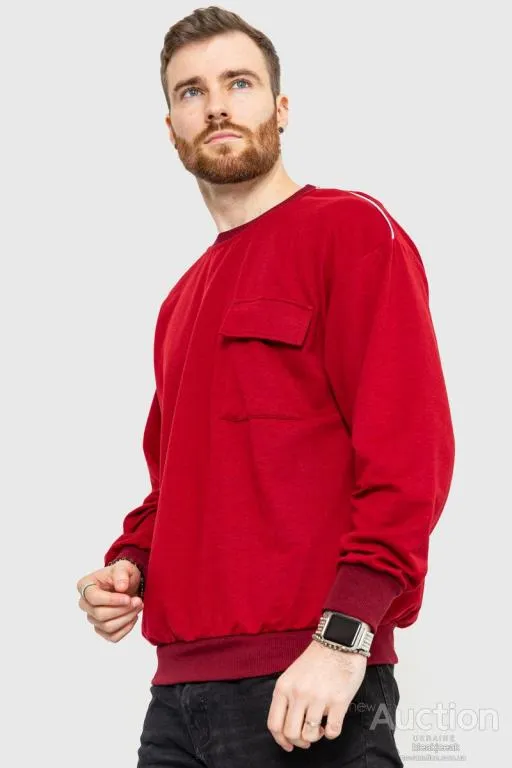 Свитшот мужской, цвет бордовый, 208R0235 З аукціону