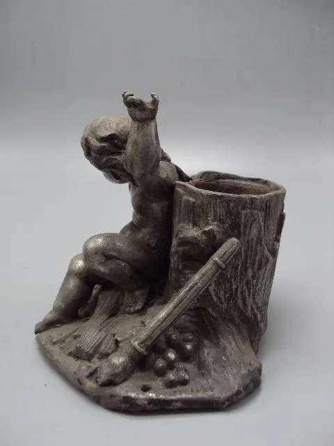 Фигура карандашница шпиатр амур ребенок мальчик путти пепельница высота 12,5 см (№713) Інтернет-аукціон