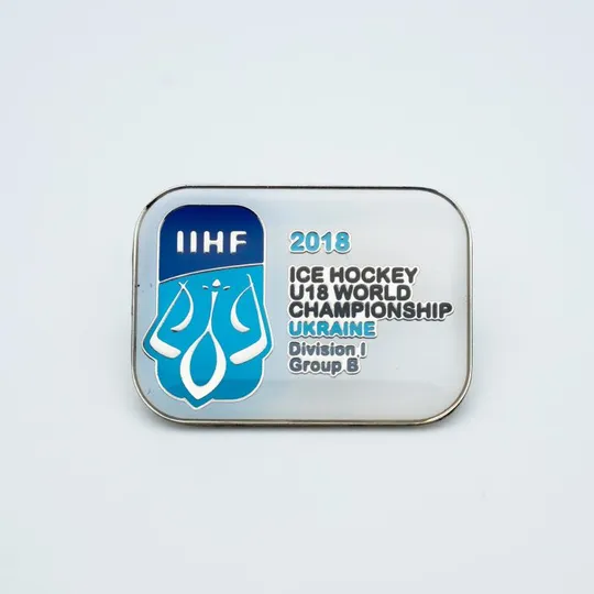 Значок хоккей - ЧМ 2018 U18  I дивизион группа В, Киев Украина Ціна