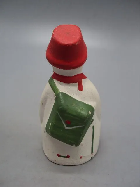 Фигура фарфор статуэтка миниатюра снеговик с сумкой почтальон высота 8 см №597м Продаж