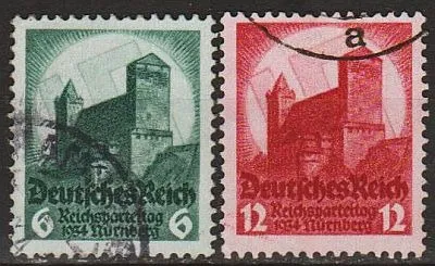 фото, 1934 - Рейх - З'їзд в Нюрнберзі Mi.546-47 _1,50 €