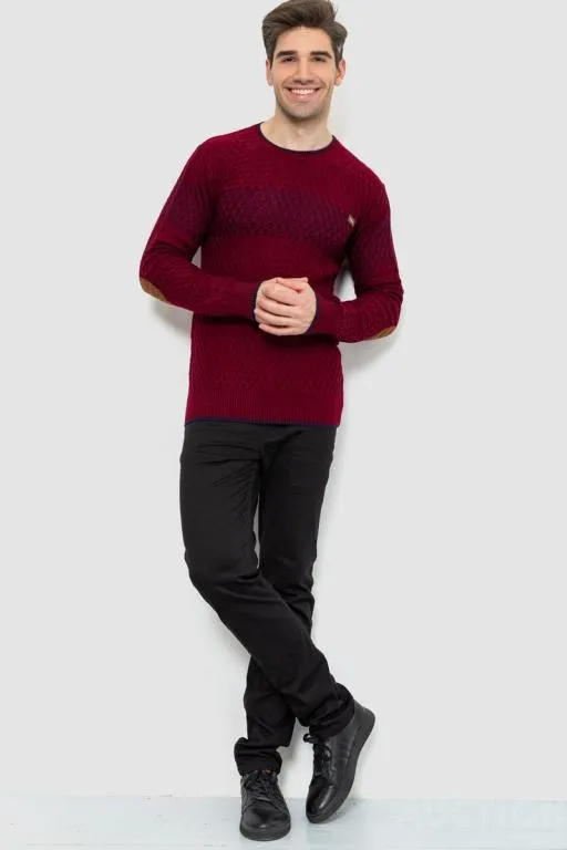 Купити Свитер мужской демисезонный, цвет бордовый, 214R606-1