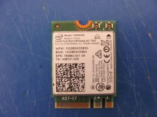 №247-4 WI-FI адаптер 7265NGW 793840-001 для HP SPECTRE X360 15-AP003NG 640 g2 470 g4 оригінал З аукціону