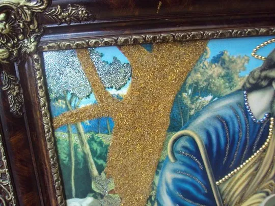 Картина религиозная тема Рождество в раме 94 х 50 см картон, дерево №3232 Недорого