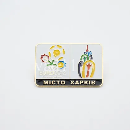фото, Футбол - значок из серии  "ЕВРО 2012" УКРАИНА, ПОЛЬША город организатор Харьков