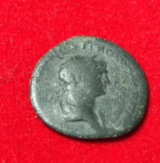Древняя монета лимесный денарий император Траян-воплощение Храбрости 110 год н.э. vn252 Ціна