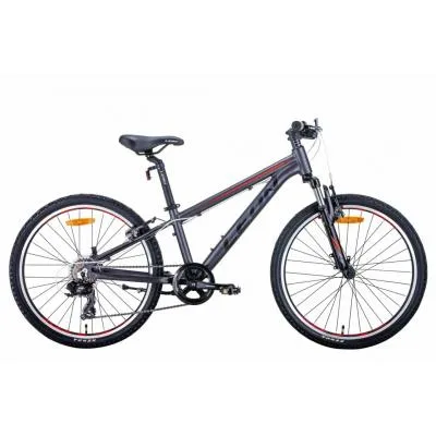 Велосипед Leon 24&quot; JUNIOR AM рама-12&quot; 2021 Anthracite/Red (OPS-LN-24-067) Ціна