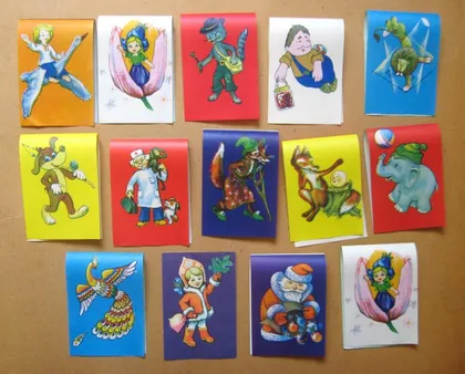 фото, НОВОРІЧНІ ПРАПОРЦІ НА ЯЛИНКУ - НОВОГОДНИЕ ЕЛОЧНЫЕ ФЛАЖКИ НА ЁЛКУ = СРСР - СССР = 14 шт.