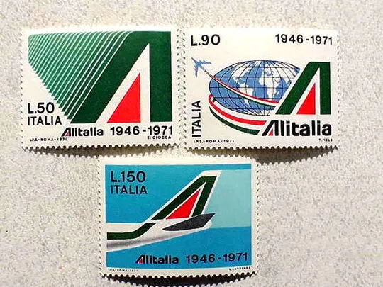 Серія поштових марок Італія &quot; Авіація &quot; 1971 рік ** Ціна