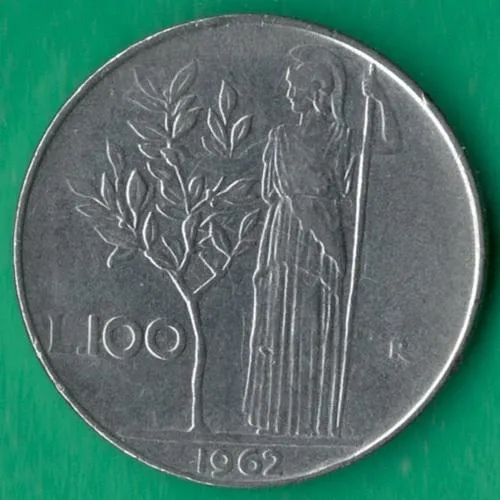 100 лір 1962 року Італія [МВ] Ціна