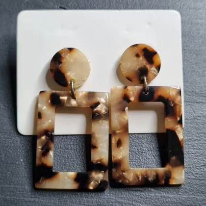фото, Сережки з леопардовим принтом, акрил