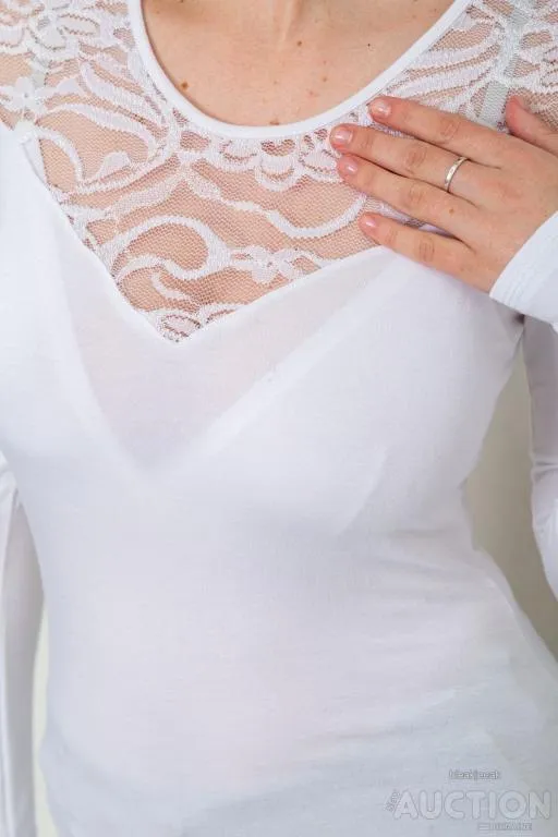 Блуза, цвет белый, 186R521 Де купити