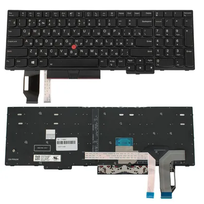 фото, Клавіатура для ноутбука LENOVO (ThinkPad: T15 gen 2, P15s gen 2) rus, black, підсвічування клавіш