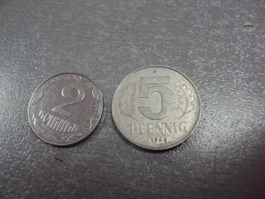 монета германия 5 пфеннигов 1968 №9098 Ціна