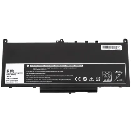 фото, Батарея для ноутбука DELL J60J5 (Latitude E7270, E7470, MC34Y, 1W2Y2) 7.4V 7200mAh 53Wh Black