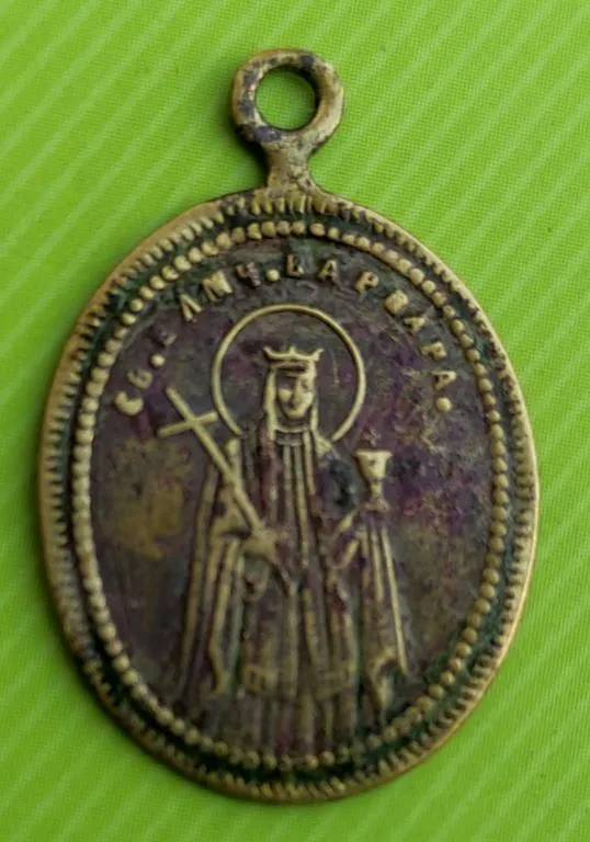 Старинная ладанка подвеска святая Великомученица Варвара-защитница от внезапной смерти vc746 Ціна