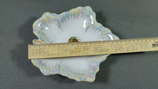 Купити Ваза в форме листа с рисунком &quot;Дама и кавалер на природе&quot; порцеляна