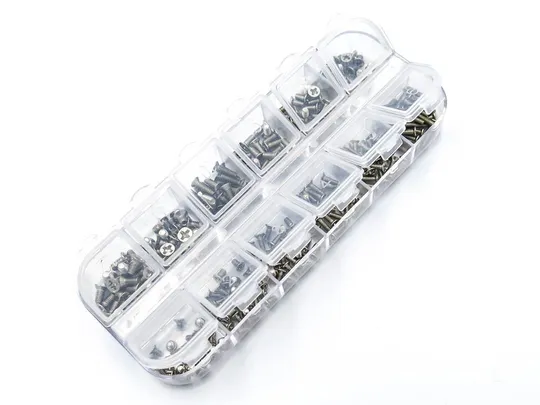 Купити Винты, болты, винтики, болтики (12 видов по 20шт, 240шт) набор M2,M2.5, M3. Никелированные.