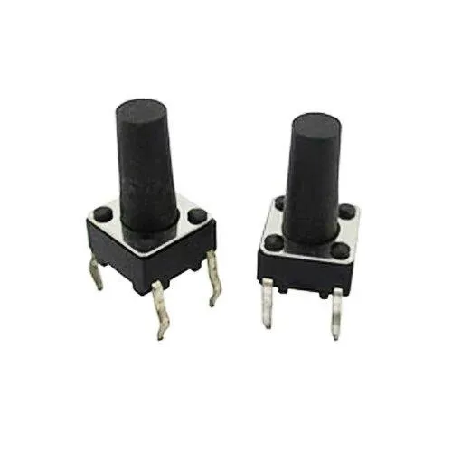 Кнопка тактовая, микрик 100шт, DIP 4 контакта, 6x6x10мм Ціна