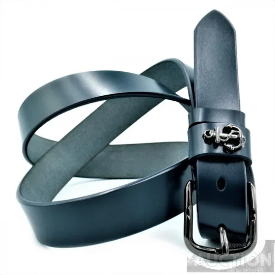 Купити Жіночий шкіряний ремінь темно-синій