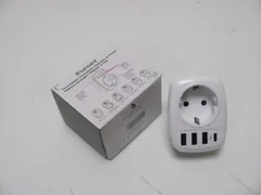 фото, 5547 Адаптер розетки LENCENT 5-в-1 з 3 портами зарядного пристрою USB Стан Нового НІМЕЧЧИНА