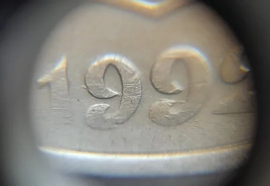 (4386) 50 копійок 1992 1АВк царапини штемпеля в році карбування (50 копеек 1992 1АВк брак) Ціна