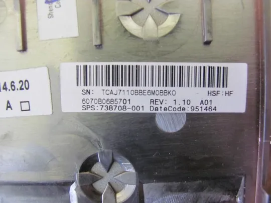 358-5 Кришка панель палмрест та тачпад 6070B0685701 738708-001 для HP PROBOOK 650 G1 оригінал Характеристики