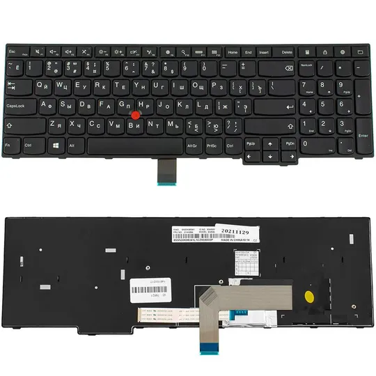 Купити Клавіатура для ноутбука LENOVO (ThinkPad: E550, E555) rus, black (оригінал)