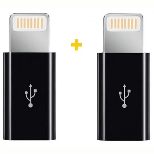 Адаптер XoKo AC-030 micro USB - Lightning (F/M), 2шт., Black (XK-AC030-BK2) Ціна