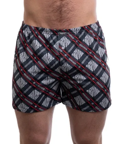 фото, Чоловічі труси боксери сімейні класика Bono МБ 000437 сірі 50 розмір L