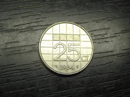25 центів 1984 Нідерланди Ціна
