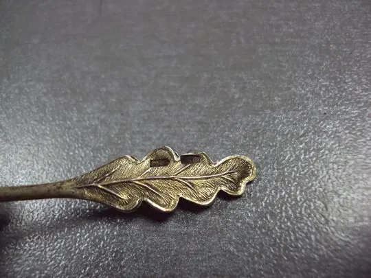 Ложка ложечка для специй желудь с листиком серебро 875 проба ссср позолота 6 см вес 4,07 г №11841 Інтернет-аукціон