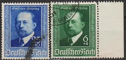 фото, 1940 - Рейх - Еміль Беринг Mi.760-61 _6,0 € _гаш