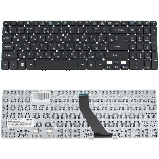 Купити Клавіатура для ноутбука ACER (AS: M3-581, M5-581, V5-531, V5-551, V5-571 series) rus, black, без фрейма