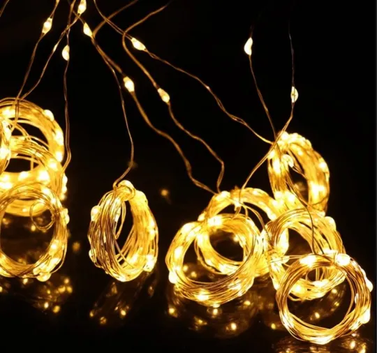 Купити Гирлянда штора Роса + пульт, 1,8x1,2м, 144 LED, от USB и сети 220В, 12 нитей, 8 режимов Теплый белы