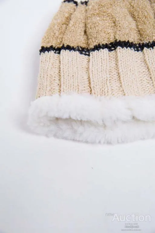 Купити Детская шапка, бежевого цвета, из шерсти, 167R7777