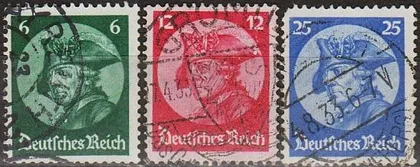 фото, 1933 - Рейх - Фрідрих Великий Mi.479-81 _40,0 € _гаш