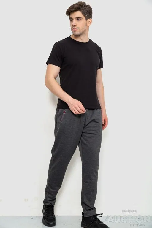 Купити Спорт штаны мужские, цвет темно-серый, 244R41623