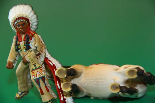 ІНДІАНЕЦЬ ВОЖДЬ СІУ на коні индеец SCHLEICH 90-100мм ФРГ ФРН Інтернет-аукціон