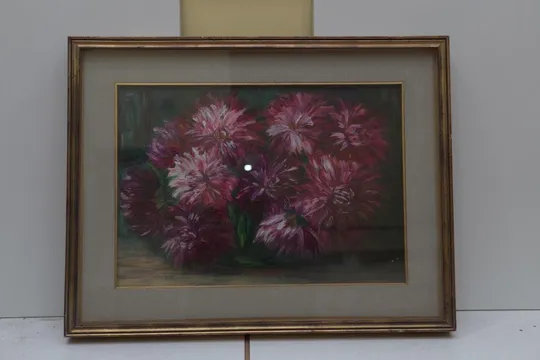 картина Натюрморт цветы пионы Италия. масло ДВП В раме 63,5х49 см №46 Ціна