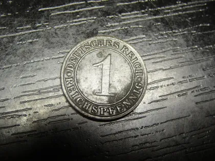 фото, 1 рейхспфеніг 1927 F Німеччина
