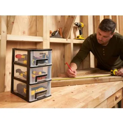 Ящик для инструментов Stanley вертикальный с 3-мя выдвижными отделениями, пластмассовый, 239x180x30 З аукціону