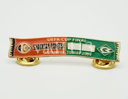 фото, Футбол серия значков шарфы Шахтер Донецк (значок № 15). финал кубка УЕФА 2008-09 Шахтер Донецк Украина - Вердер Бремен Германия