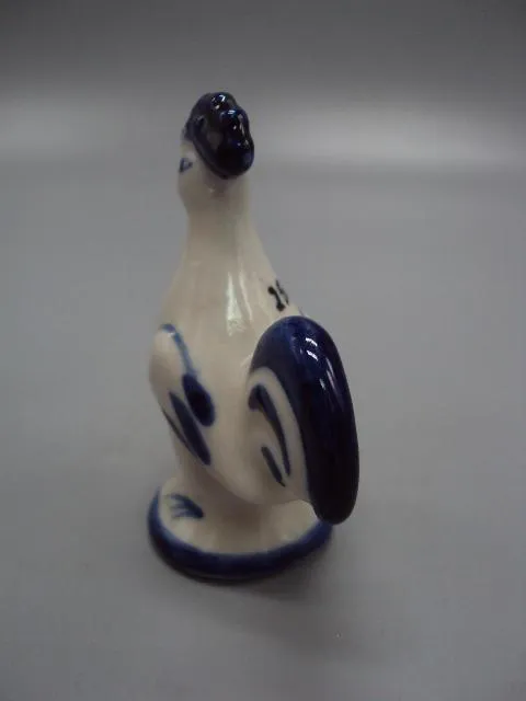 Купити Фигура фарфор статуэтка Гжель петух миниатюра петушок высота 7,7 см №14056