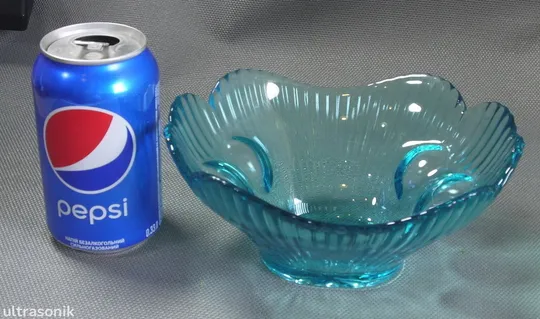 Цукерниця ваза стара бірюзове кольорове радянське скло Вживане Продаж