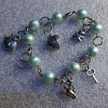 фото, Жіночий браслет на руку з шарми ланцюжок